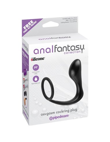 Plug Anal y Anillo Ass-Gasm Negro