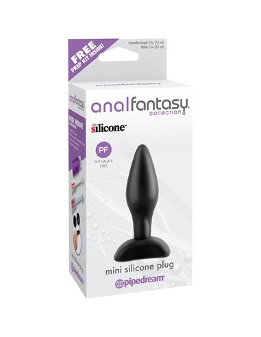 Plug Anal Mini Silicona - Color Negro