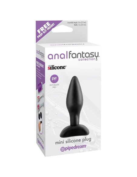 Plug Anal Mini Silicona - Color Negro