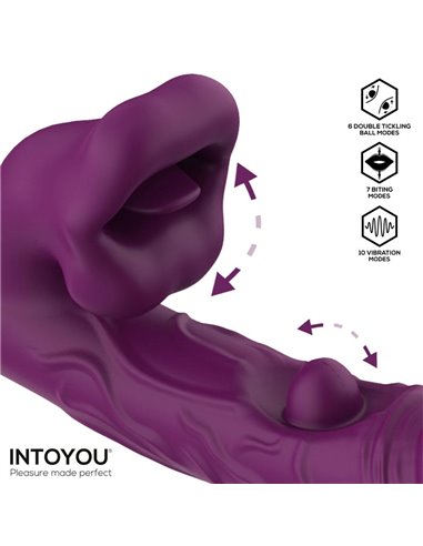 Bella Vibrador Doble Bola Cosquilleante y Mordisqueo 3 Motores