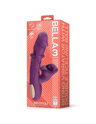 Bella Vibrador Doble Bola Cosquilleante y Mordisqueo 3 Motores