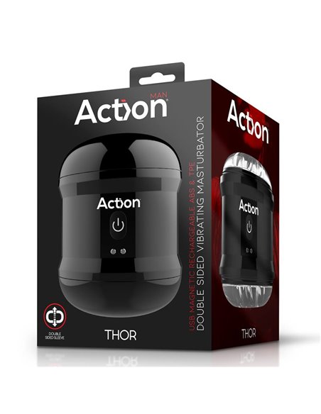Thor Masturbador con Vibración Doble Orificio