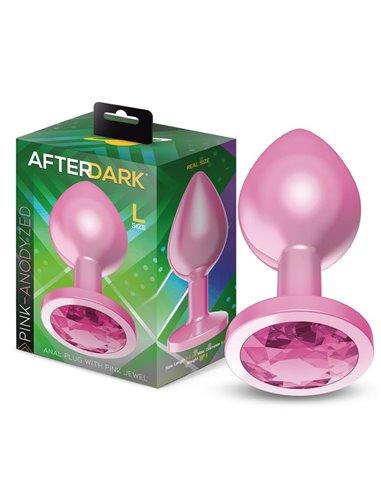 Plug Anal Anodizado Rosa con Rosa Talla L
