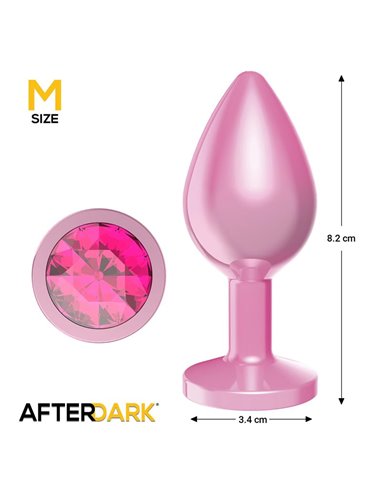 Plug Anal Anodizado Rosa con Joya Talla M