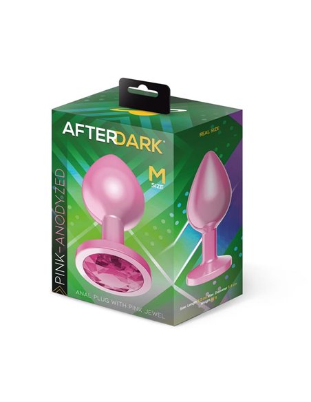 Plug Anal Anodizado Rosa con Joya Talla M