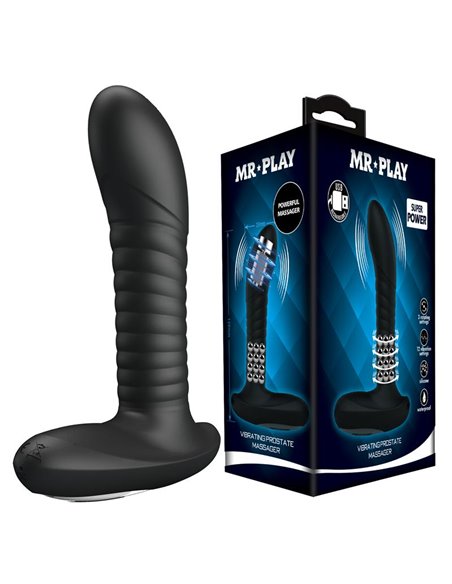 Masajeador Prostático con Vibración y Bolas Rotadoras