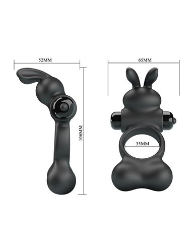Yusuf Anillo para el Pene con Bolas de Metal 2x33gr