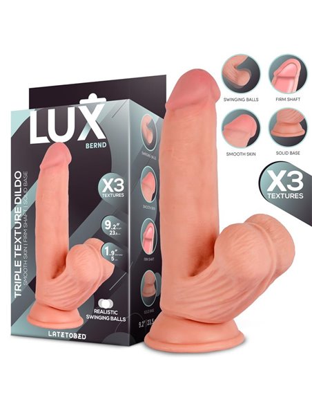 Bernd Dildo Triple Densidad con Testículos Oscilantes 9.2