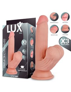 Paul Dildo Triple Densidad con Testículos Oscilantes 8.2