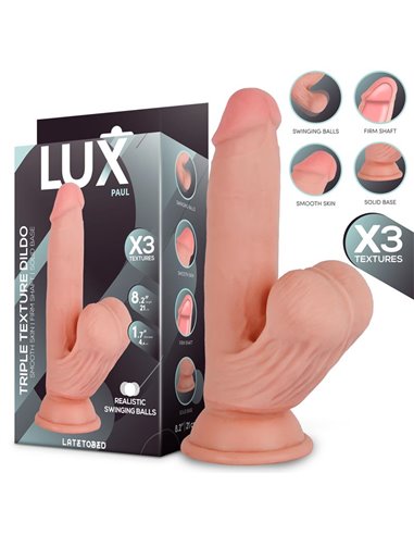 Paul Dildo Triple Densidad con Testículos Oscilantes 8.2
