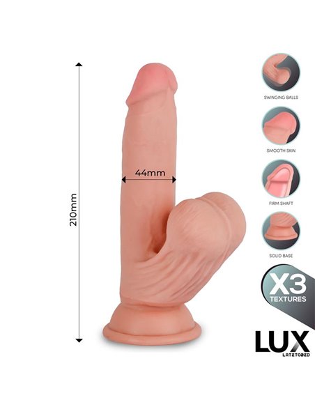 Paul Dildo Triple Densidad con Testículos Oscilantes 8.2