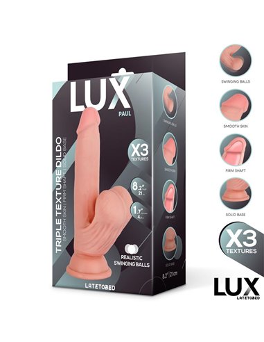 Paul Dildo Triple Densidad con Testículos Oscilantes 8.2