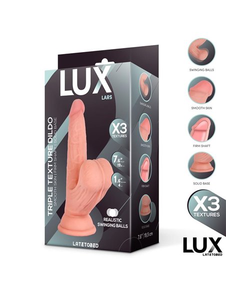 Lars Dildo Triple Densidad con Testículos Oscilantes 7.6