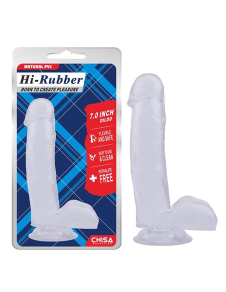 Dildo Hi-Rubber 7 Transparente