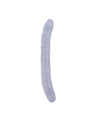 Dildo Doble Hi-Rubber 12.8 Transparente