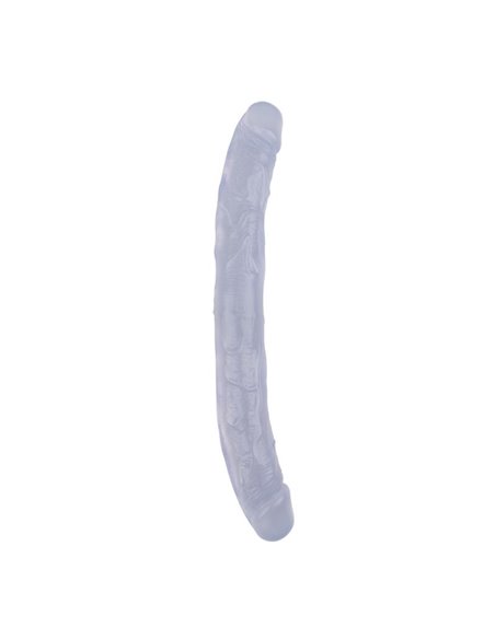 Dildo Doble Hi-Rubber 12.8 Transparente