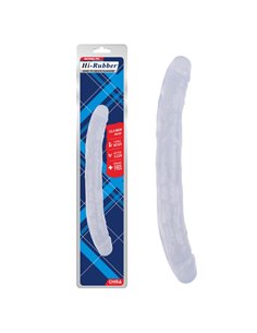 Dildo Doble Hi-Rubber 12.8 Transparente 2