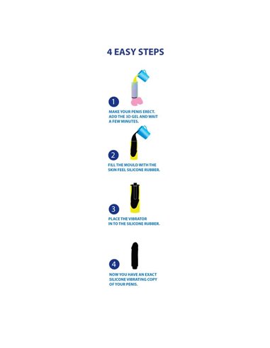 Clonador Dildo con Vibrador Negro