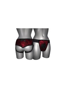 Arnés de Luxe Con Espalda Rojo S - XL
