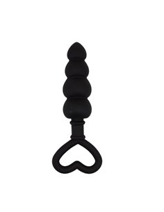 Mini Cadena Anal 15.6 x 3.4 cm Silicona Negro