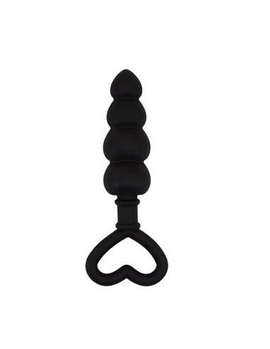 Mini Cadena Anal 15.6 x 3.4 cm Silicona Negro