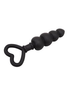 Mini Cadena Anal 15.6 x 3.4 cm Silicona Negro 2