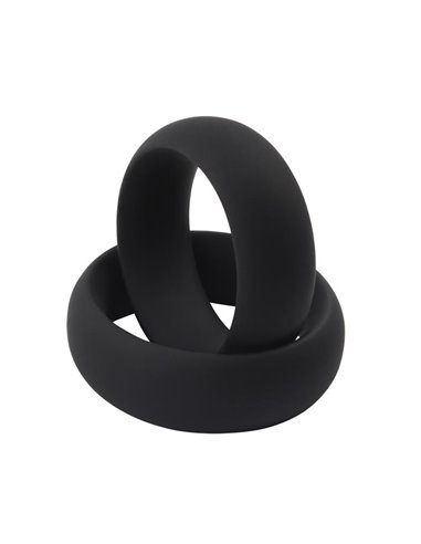 Anillo para el Pene Infinity Silicona M Negro
