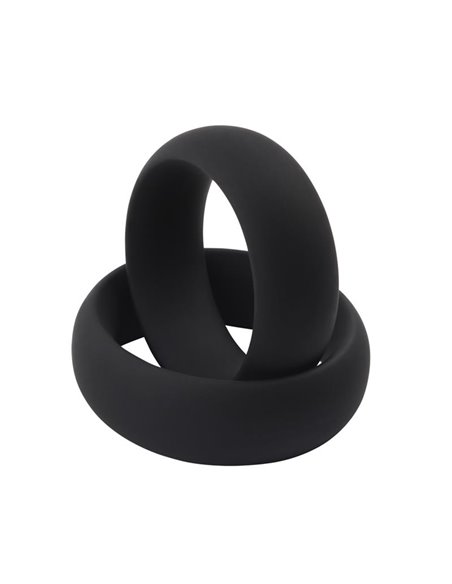 Anillo para el Pene Infinity Silicona M Negro