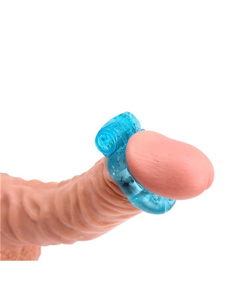 Anillo para el Pene y Vibracion 1.8 cm Azul