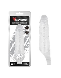 Funda para el Pene con Sujeción para Testículos Mighty Transparente