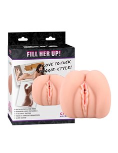 Masturbador Fill Her Up T-Skin 17.7 cm Natural 2