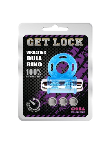 Anillo Vibrador para el Pene Bull Ring Azul