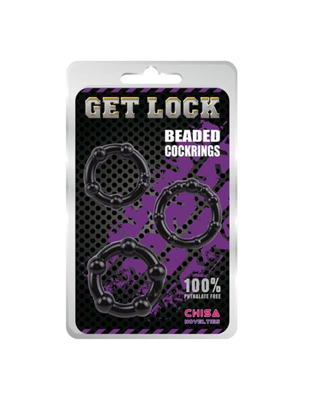 Anillos para el Pene Beaded Negro
