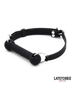 Mordaza Hueso Silicona Negro Ajustable