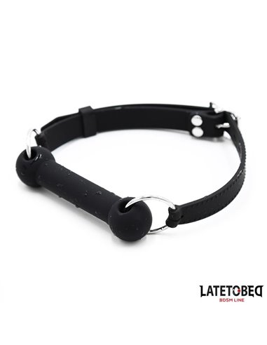 Mordaza Hueso Silicona Negro Ajustable