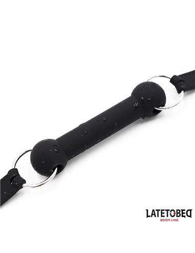 Mordaza Hueso Silicona Negro Ajustable
