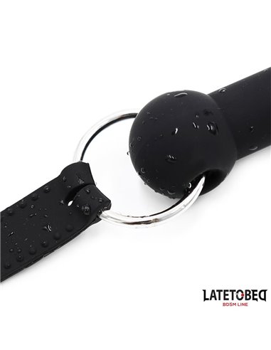 Mordaza Hueso Silicona Negro Ajustable
