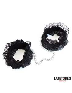 Esposas para Pies de Encaje Elástico Negro 2