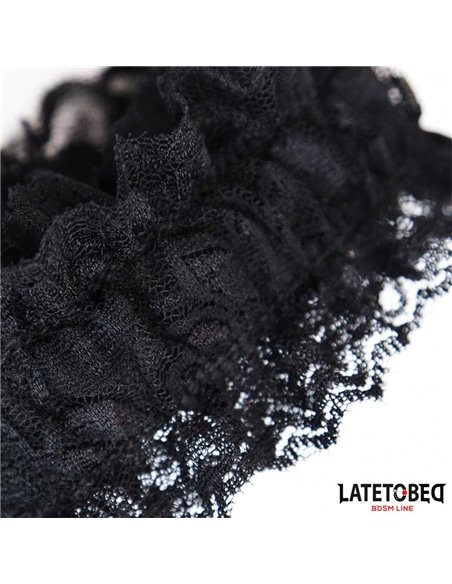 Esposas para Pies de Encaje Elástico Negro
