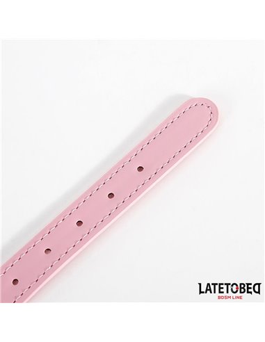 Collar con Cascabel Ajustable Rosa