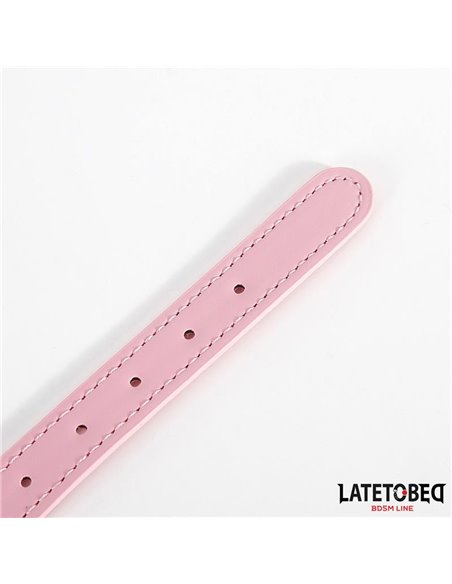 Collar con Cascabel Ajustable Rosa