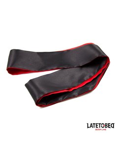 Antifaz de Satén Rojo y Negro 2