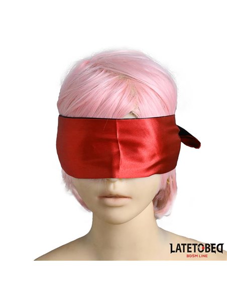 Antifaz de Satén Rojo y Negro
