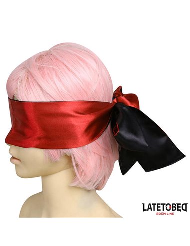 Antifaz de Satén Rojo y Negro