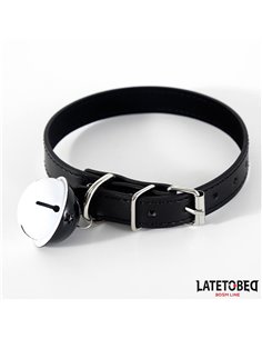 Collar con Cascabel Ajustable Negro