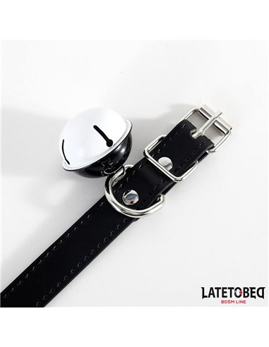 Collar con Cascabel Ajustable Negro
