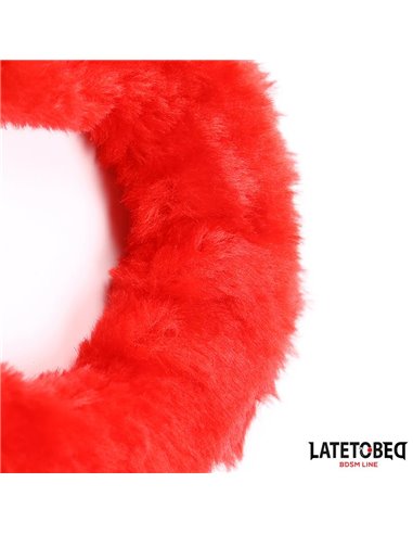 Esposas Pies Peluche Terciopelo Rojo