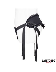 Arnés Strap On Encaje con Anillo Silicona Ajustable 2