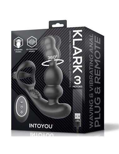 Klark Plug Anal Oscilante con Vibración y Control Remoto