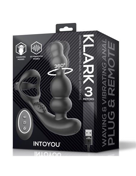 Klark Plug Anal Oscilante con Vibración y Control Remoto